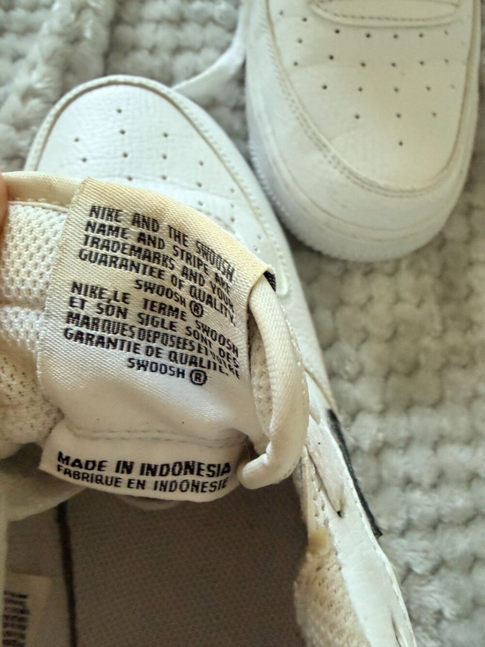 y2k Nike Air Force 1 Low White black Sneakers with new laces - Picture 5 of 16